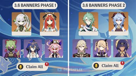 genshin banners 3.6|Genshin Impact 3.6 Banner and event details